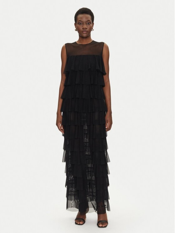 NORMA KAMALI Sukienka koktajlowa ST4243MSH18001 Czarny Regular Fit