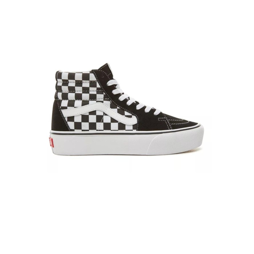 Buty Vans Checkerboard SK8-Hi Platform 2.0 Biały/Czarny