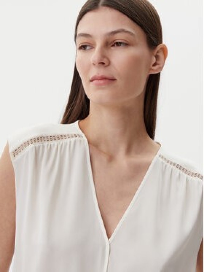 BOSS Bluzka Binadi 50540616 Biały Relaxed Fit