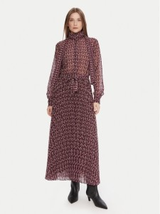 Lola Casademunt by Maite Sukienka codzienna MF2516005 Bordowy Regular Fit