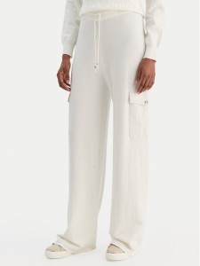 Liu Jo Spodnie materiałowe TF5041 MS75L Écru Regular Fit