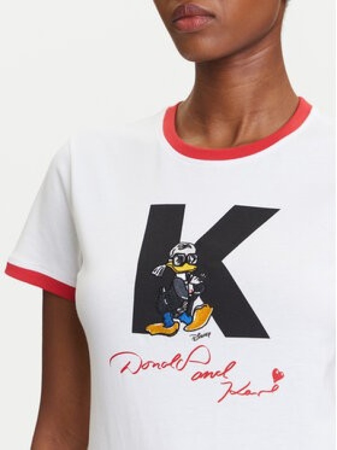 KARL LAGERFELD T-Shirt A3W17089 Biały Regular Fit