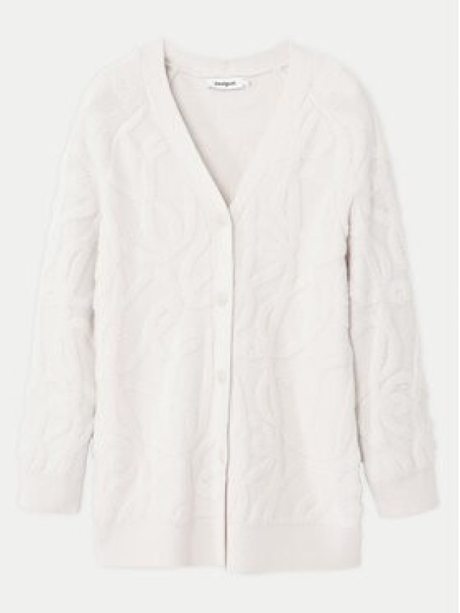 Desigual Kardigan Montreal 24WWJF12 Écru Loose Fit