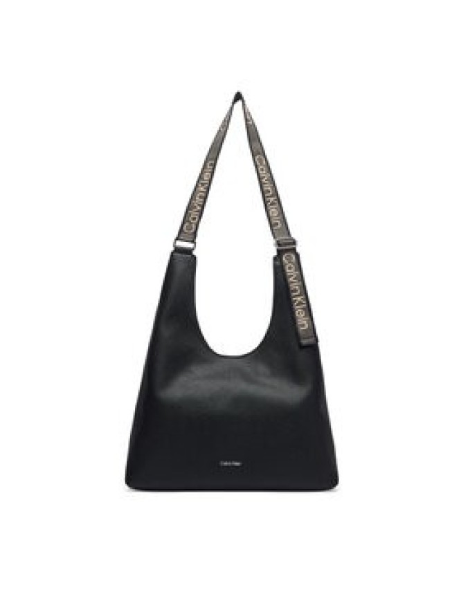 Calvin Klein Torebka Webbing Adj Strap Large Shoulder LV04F3643G Czarny