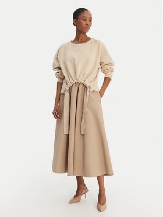Weekend Max Mara Komplet bluza i sukienka Destino 2615631021 Beżowy Relaxed Fit