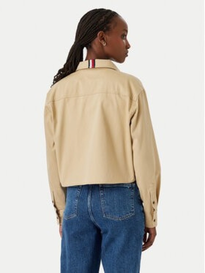 Tommy Jeans Koszula DW0DW22942 Beżowy Cropped Fit