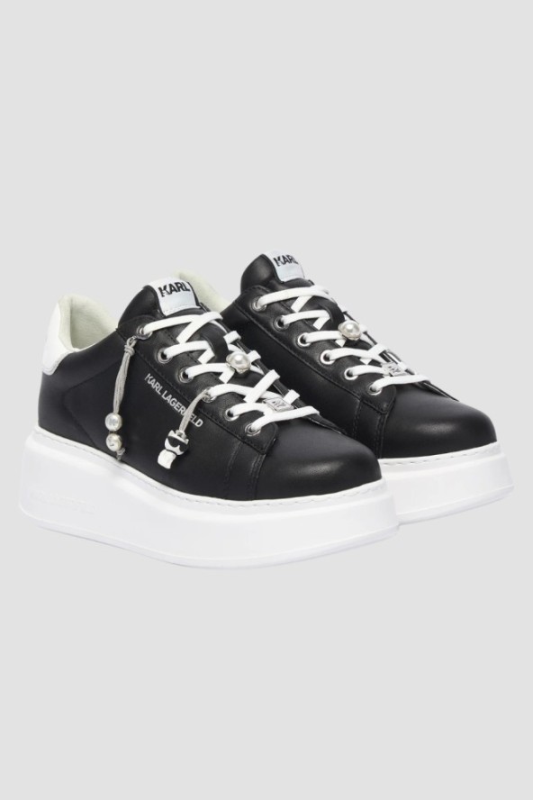 KARL LAGERFELD Czarne damskie sneakersy ANAKAPRI TASSEL CHARMS, Rozmiar 37