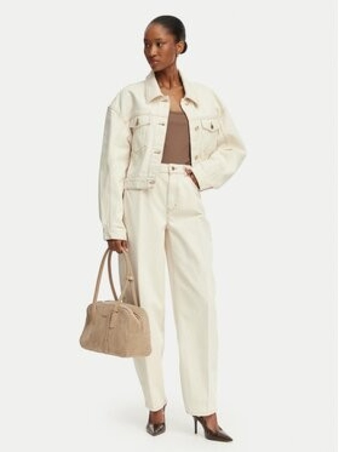 HUGO Kurtka jeansowa Gisolia 50559618 Écru Relaxed Fit