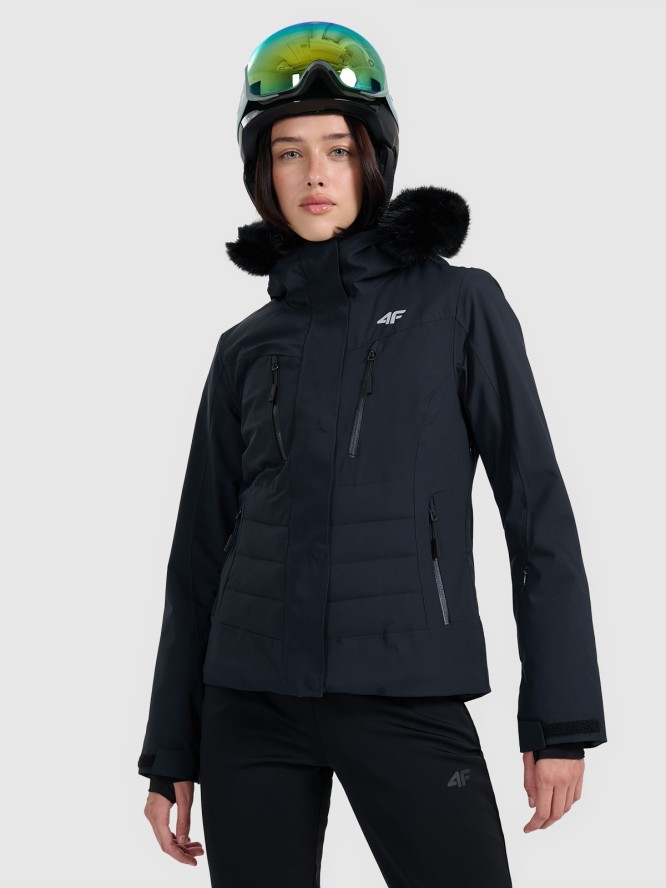 4F Kurtka narciarska membrana 10000 damska - czarna XS
