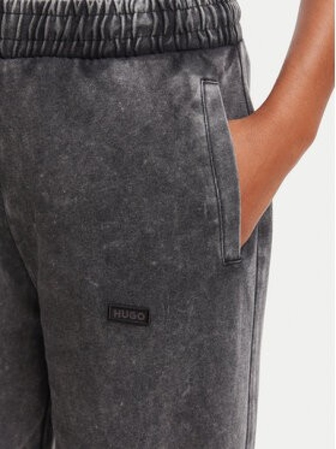 HUGO Spodnie dresowe Nopassa_B 50563206 Szary ciemny Wide Leg
