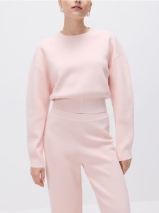 Sweter z wiskozą - pastelowy róż