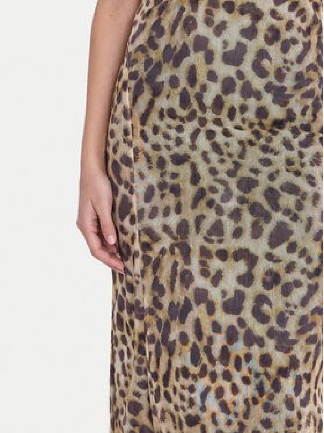 Noisy May Sukienka letnia Lesley 27033993 Brązowy Slim Fit