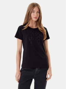 Liu Jo Sport T-Shirt TF5166 JS003 Czarny Regular Fit