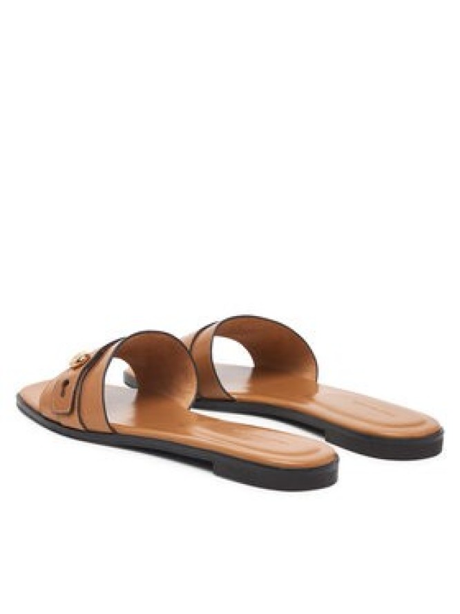 Tory Burch Klapki Romy Slide 183305 Brązowy