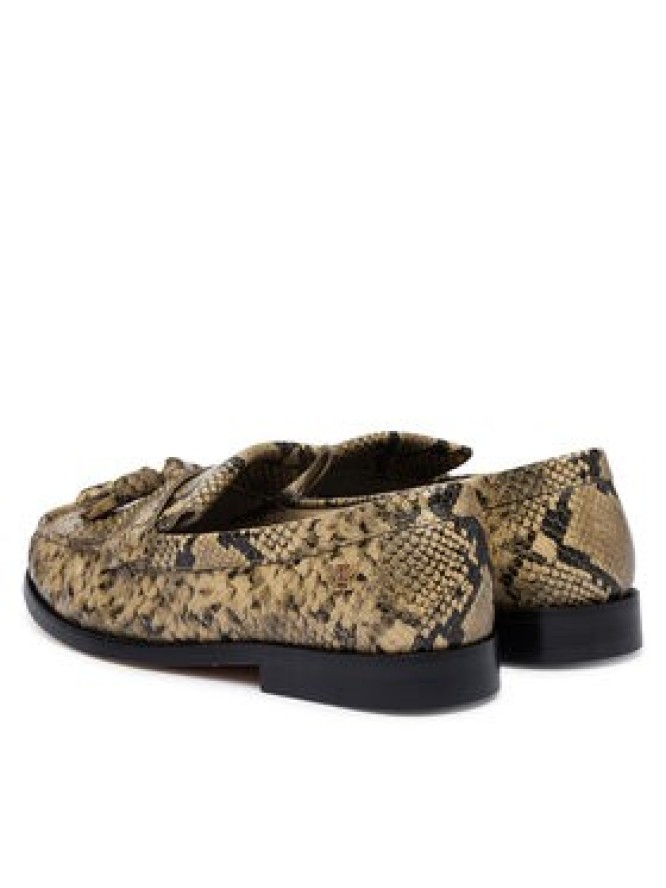 Tommy Hilfiger Mokasyny Th Loafer Tassel Snake FW0FW09500 Beżowy