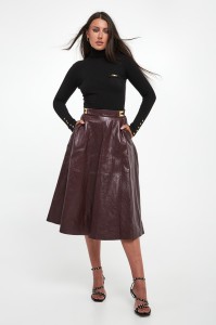 Spódnica midi z ekoskóry ELISABETTA FRANCHI