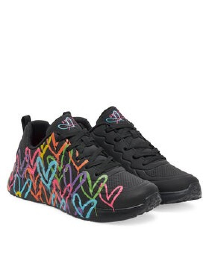 Skechers Sneakersy Uno Lite - Heat of Lights 177977/BKMT Czarny
