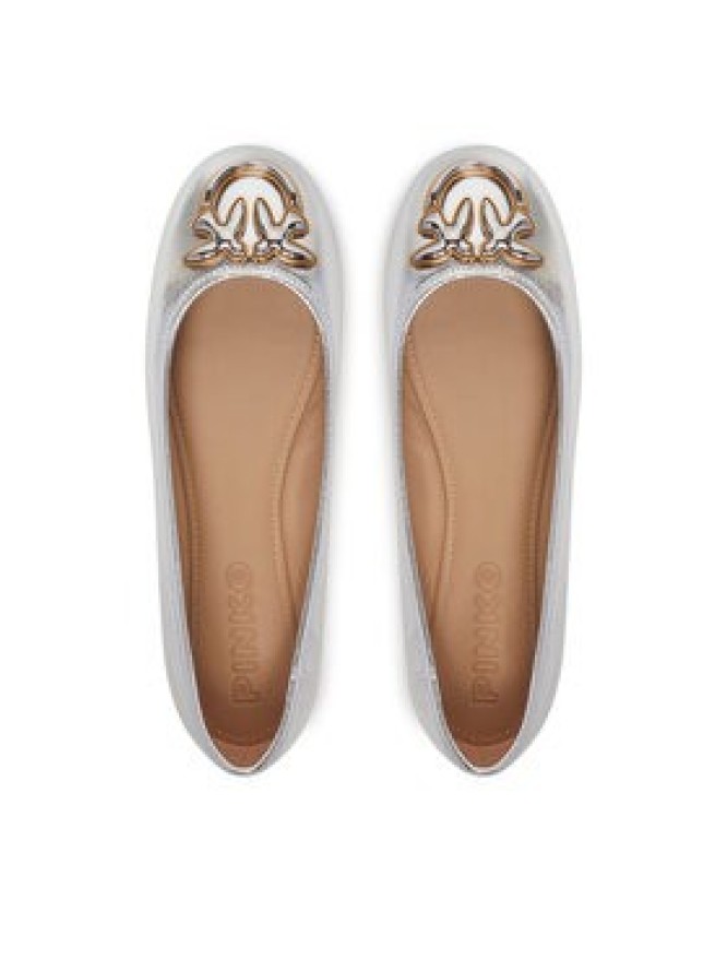 PINKO Baleriny Gioia 03 SD0295 P049 Srebrny