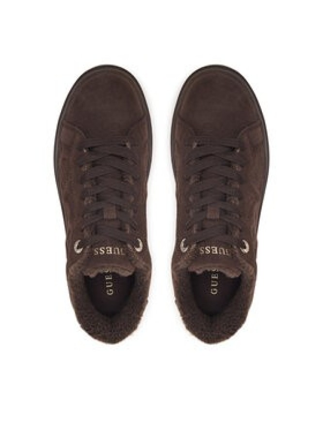 Guess Sneakersy FLFEST ESU12 Brązowy ciemny