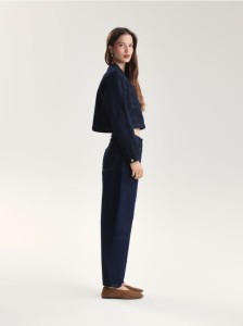 Jeansowa marynarka - granatowy