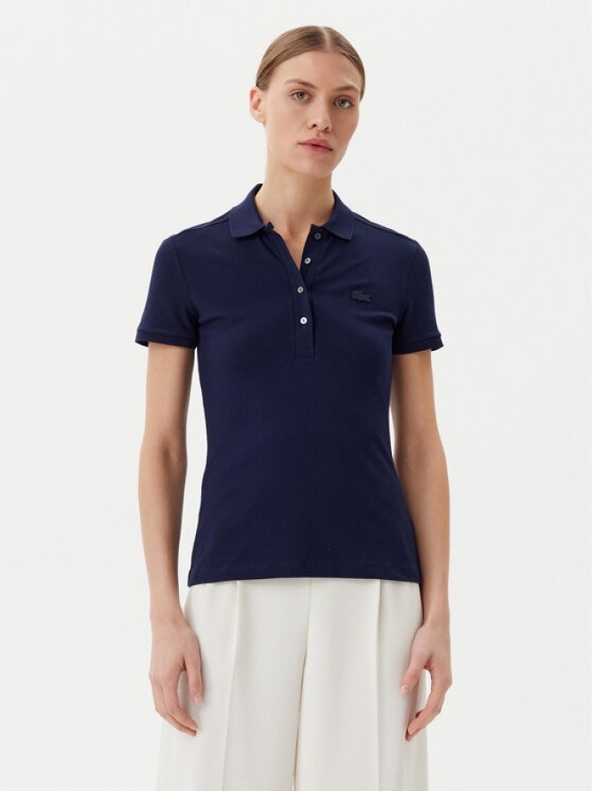 Lacoste Polo PF5462 Granatowy Slim Fit