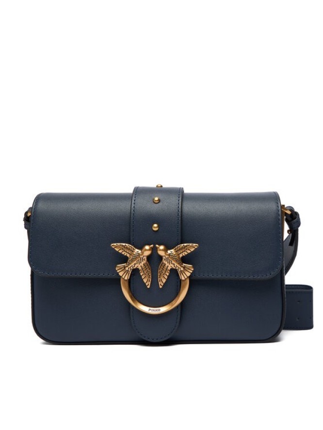 PINKO Torebka Love One Mini Slouchy Fl AI 25-26 PLTT 104340 A0QO Niebieski