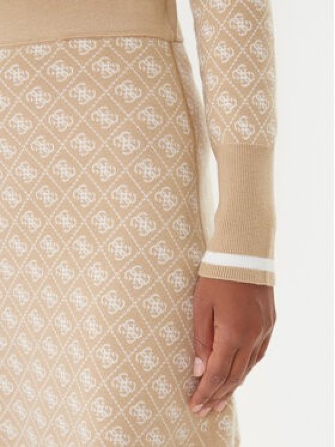Guess Sweter W5BR24 Z3JD2 Beżowy Slim Fit