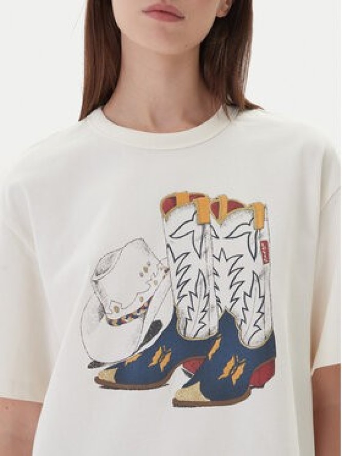 Levi's® T-Shirt Graphic Tabor 001MX-0007 Écru Regular Fit