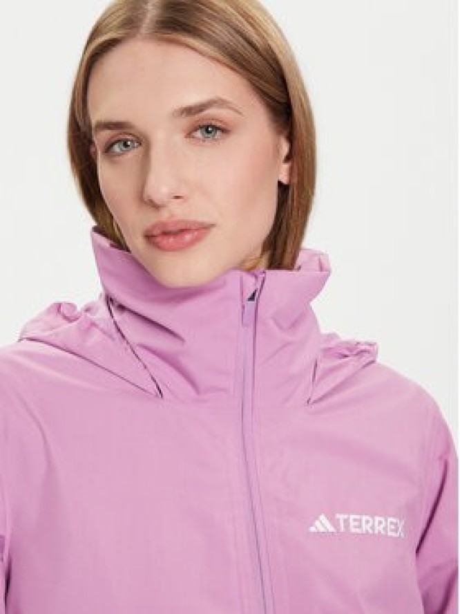 adidas Kurtka przeciwdeszczowa Multi Essentials 2L Rain JY0481 Fioletowy Regular Fit