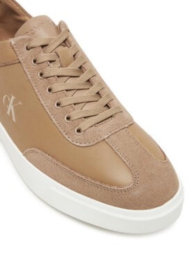 Calvin Klein Sneakersy Low Pro Cups Lth Mix Mg HW0HW02825 Beżowy