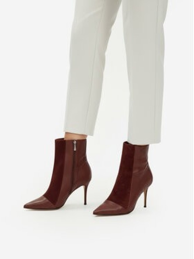 Eva Minge Botki EO-DELLA-GLC9036-5.5-888 Bordowy