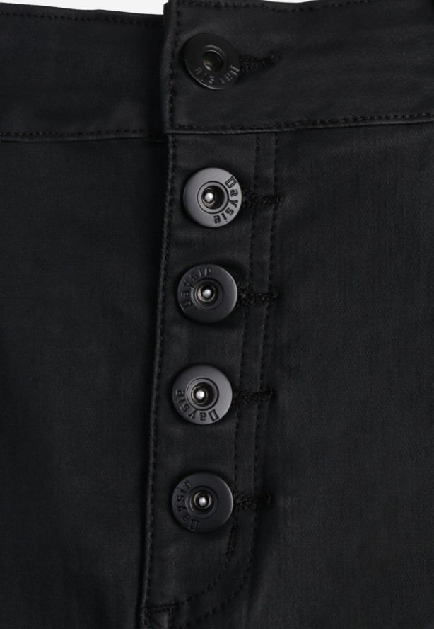 Czarna Spódnica Ołówkowa Midi z Imitacji Skóry Adalardo