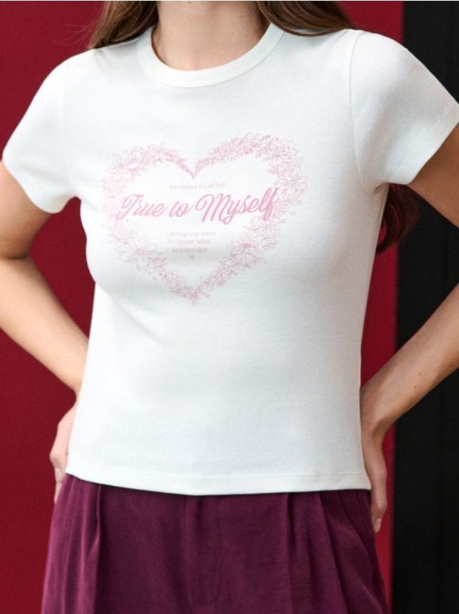 Koszulka z krótkim rękawem - kremowy