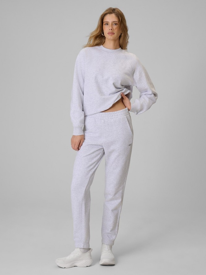 4F Bluza dresowa loose bez kaptura damska - szara L
