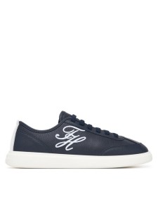 Tommy Hilfiger Sneakersy Th Icon Court Script Premium FW0FW09604 Granatowy
