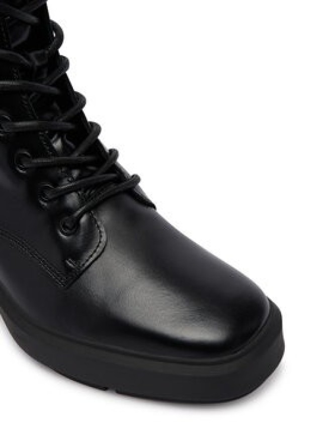 Calvin Klein Trzewiki Block Heel Ank Boot Laceup Lth HW0HW03174 Czarny