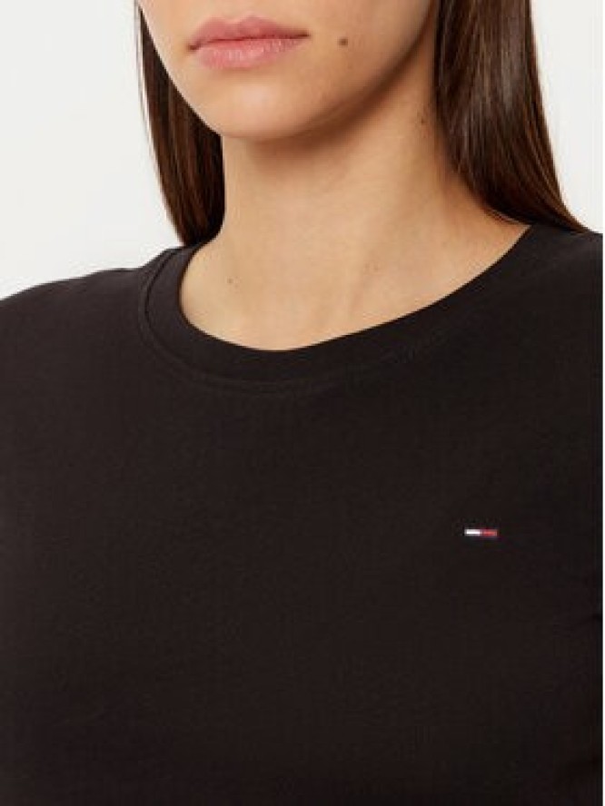 Tommy Jeans T-Shirt DW0DW20459 Czarny Slim Fit