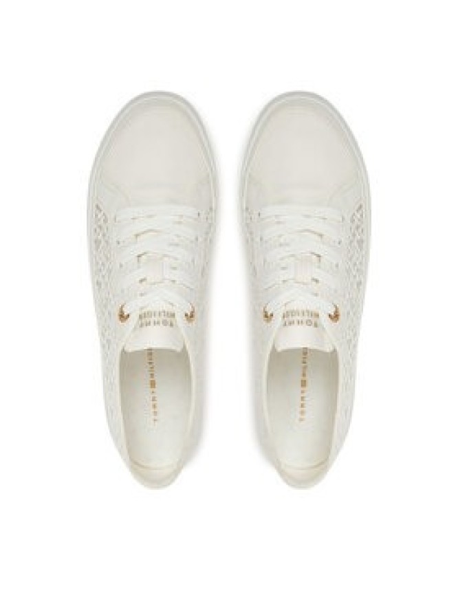 Tommy Hilfiger Sneakersy Vulc Embroidered Sneaker FW0FW08685 Biały