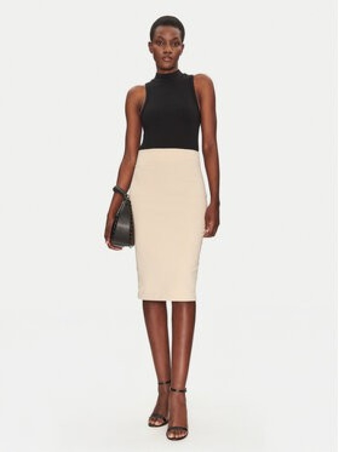 ViCOLO Spódnica ołówkowa TD0093 Beżowy Regular Fit