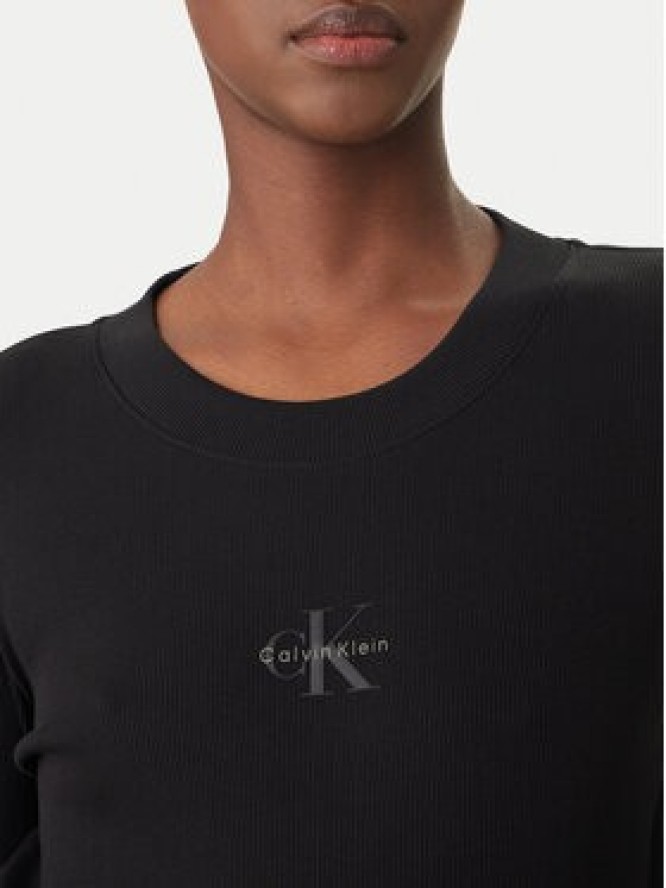 Calvin Klein Jeans Bluzka Monogram LV047A803G Czarny Slim Fit
