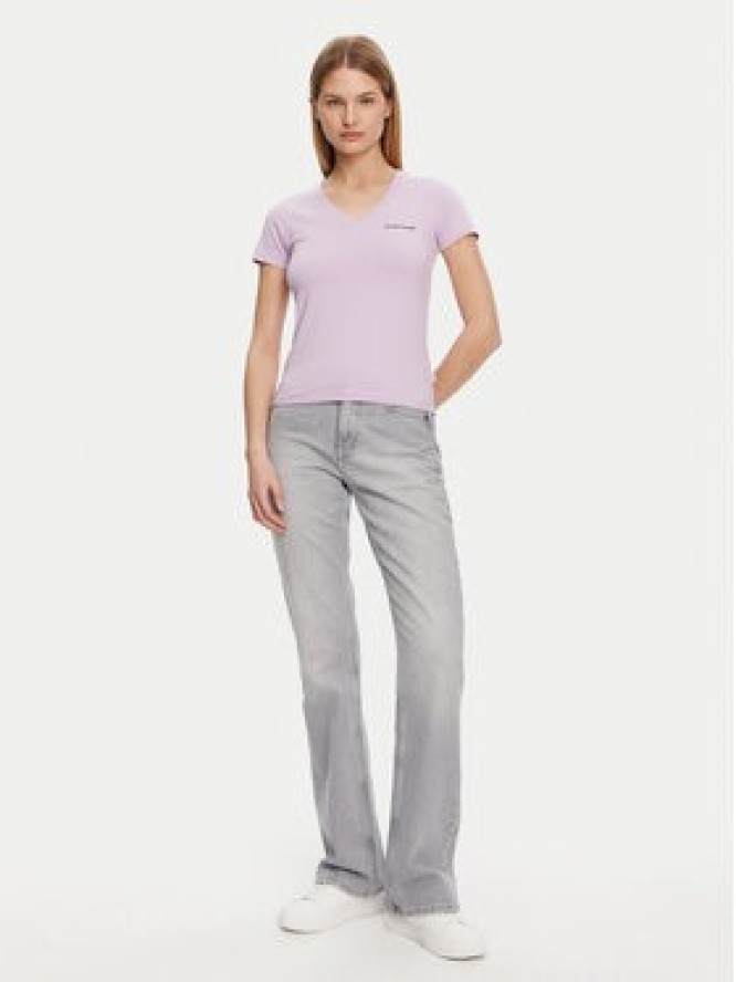 Guess Jeans T-Shirt W4YI23 J1314 Fioletowy Slim Fit