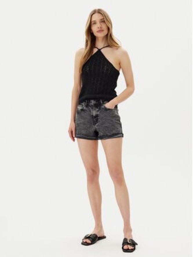 Noisy May Szorty jeansowe Moni 27033697 Szary Slim Fit