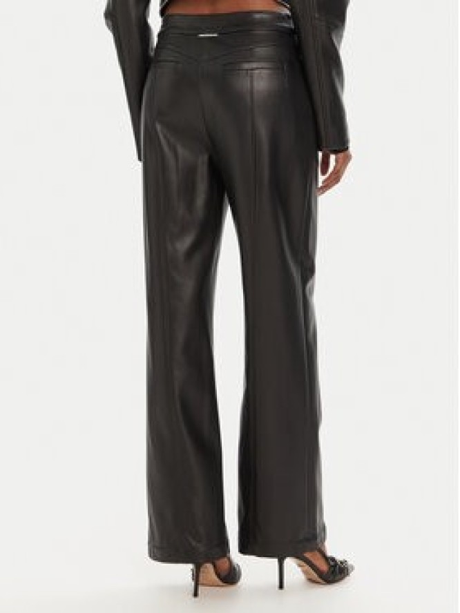 KARL LAGERFELD Spodnie z imitacji skóry A3W10091 Czarny Straight Fit