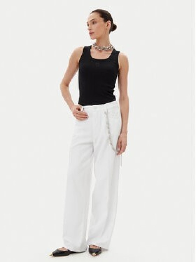 PINKO Jeansy 104601 A2DO Biały Relaxed Fit