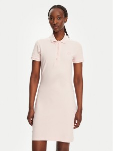 Lacoste Sukienka codzienna EF5473 Różowy Slim Fit