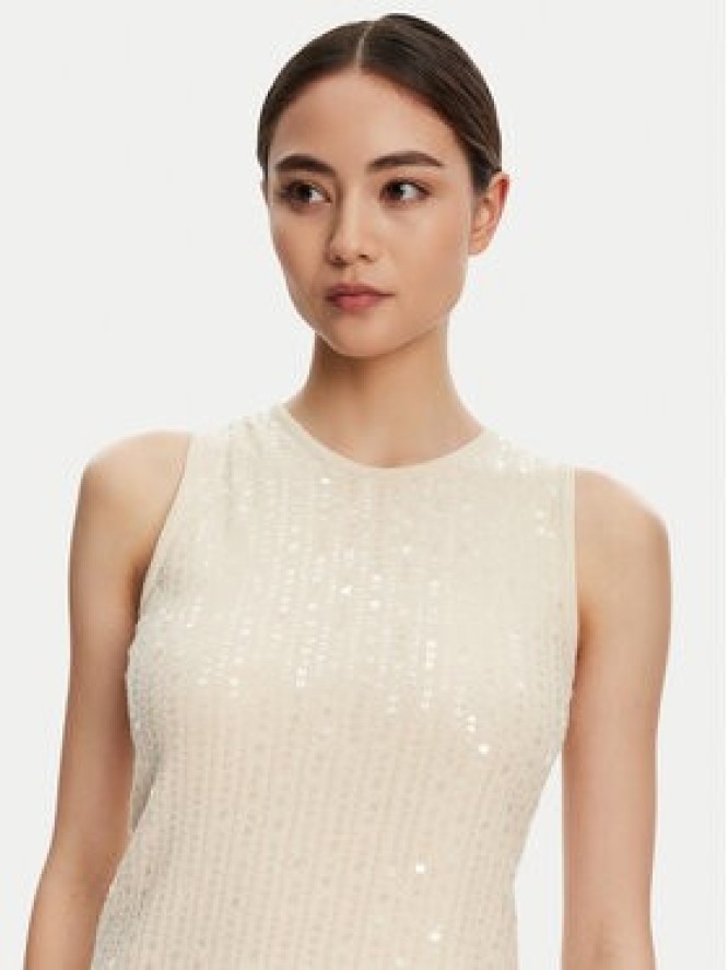 Marella Sukienka koktajlowa Addetto 2523326024 Écru Regular Fit