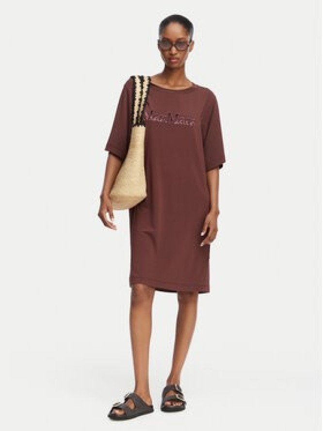 Max Mara Beachwear Sukienka codzienna 2616621049650 Brązowy Regular Fit