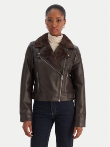 Vero Moda Kurtka z imitacji skóry Hailey 10250405 Brązowy Regular Fit