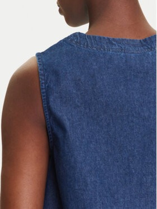 Pieces Top Tenim 17157936 Granatowy Regular Fit