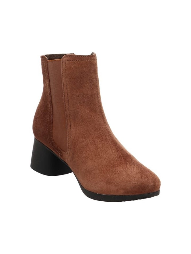 Think! Skórzane botki w kolorze jasnobrązowym rozmiar: 42